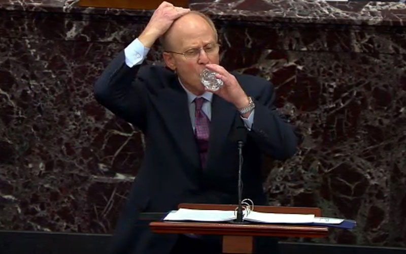 Speaker drinking water